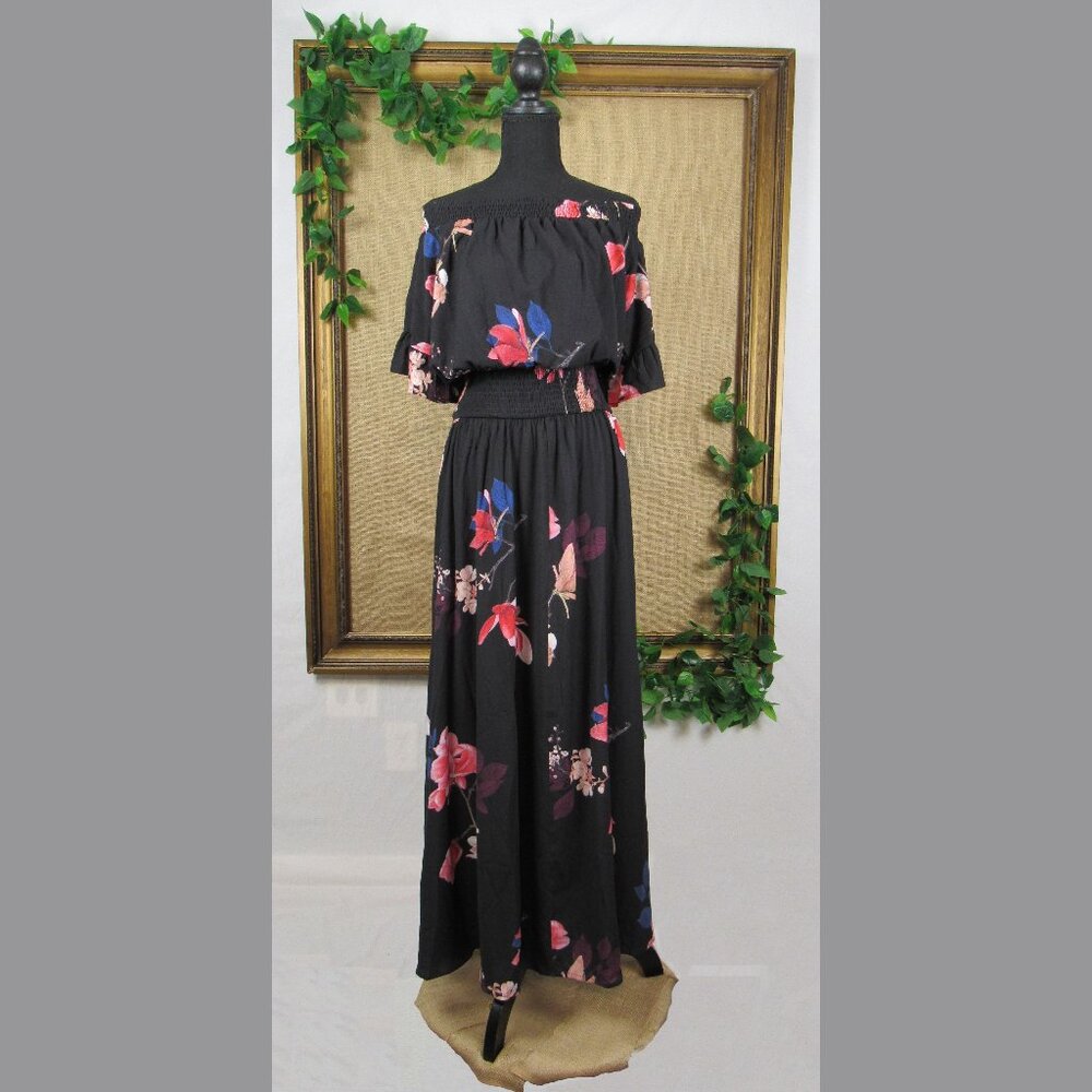 City Chic Floral Off the Shoulder Maxi Dress